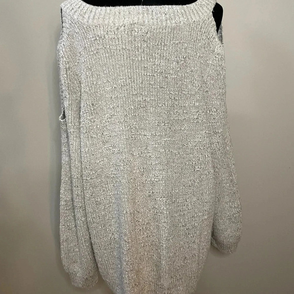 Torrid Beige Knit Cold Shoulder Tunic Sweater - Picture 11 of 11